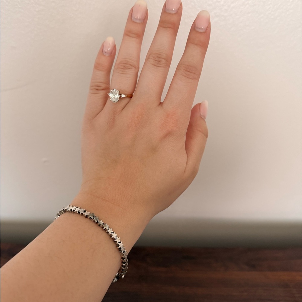 ALEX & ANI Silver Star Bangle Bracelet